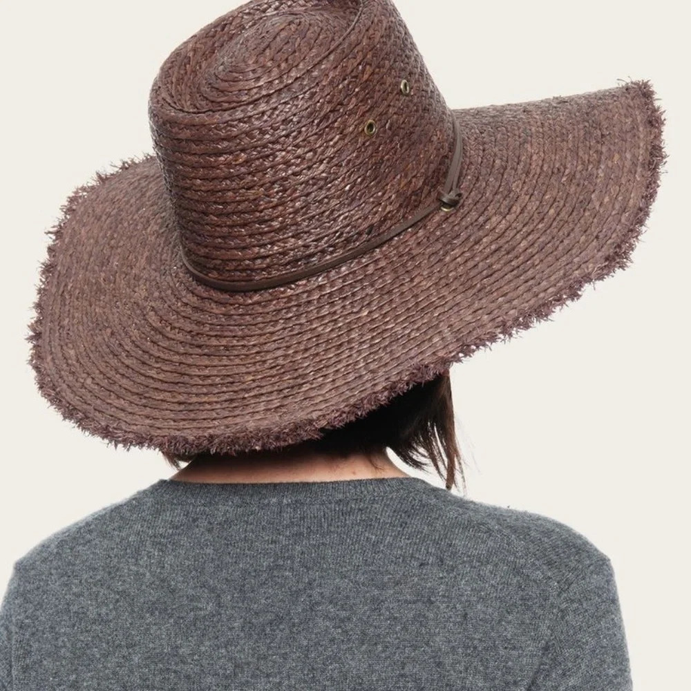Frye Raffia Straw Brown Hat - Picture 5 of 7